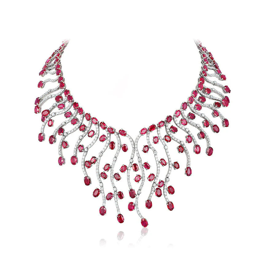 Andreoli Amore Ruby And Diamond Necklace N5917