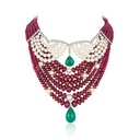 Andreoli Amore Ruby And Pearl Necklace N2375