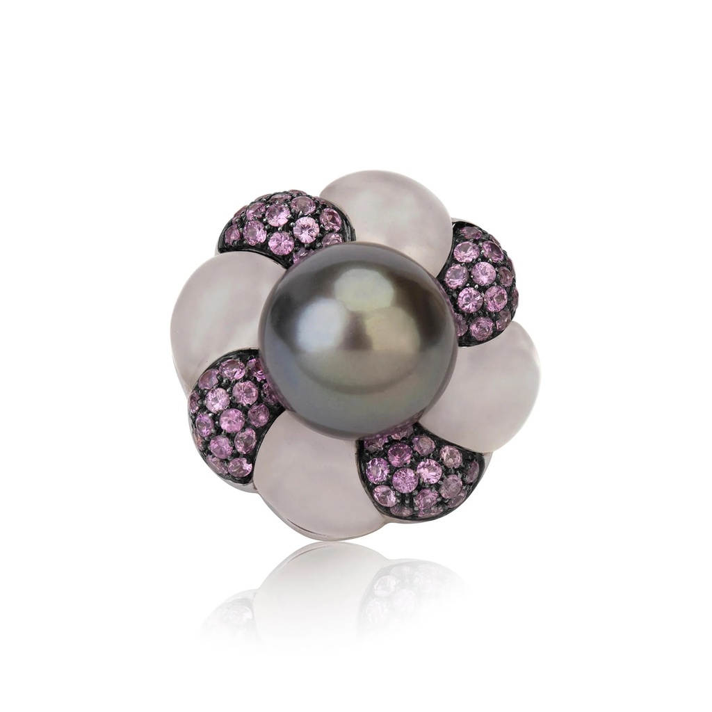 Andreoli Bella Donna Purple Peony Ring R1232