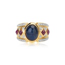 Andreoli Claire Sapphire And Ruby Ring R1113
