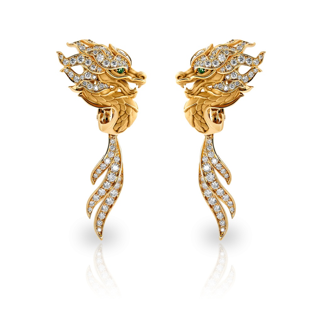 Carrera y Carrera Earrings New Shanghai Maxi Pave 0123.1