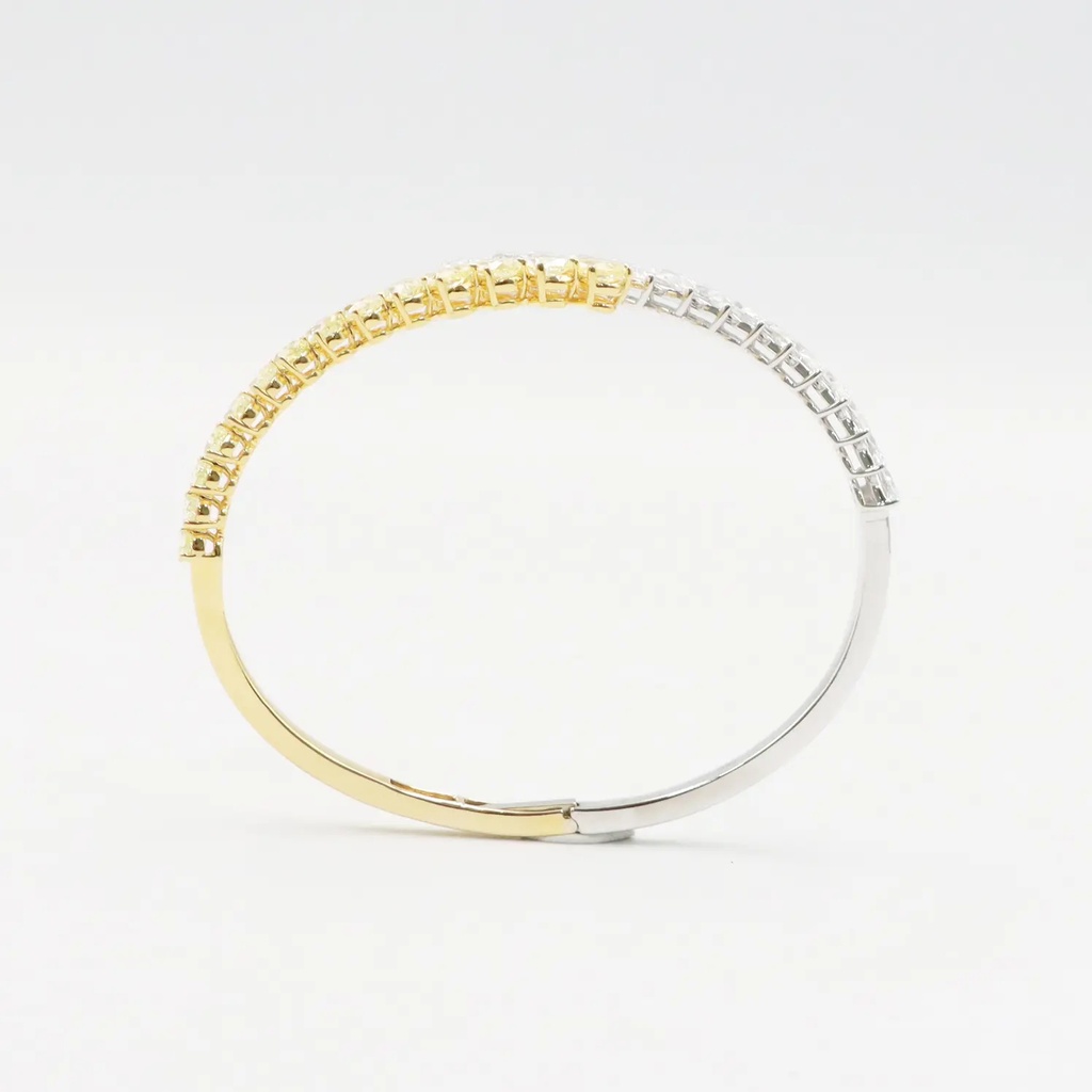 Frost Fratelli Fancy Yellow & White Diamond Bangle FB-1419 #2