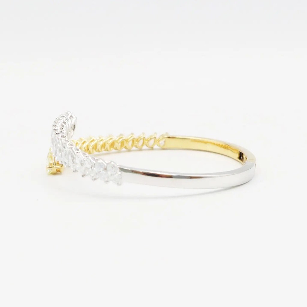 Frost Fratelli Fancy Yellow & White Diamond Bangle FB-1419 #3