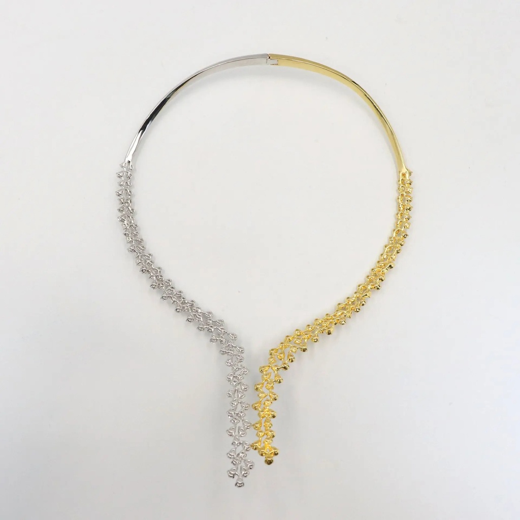 Frost Fratelli Fancy Yellow & White Diamond Cocktail Necklace FN-1965 #2