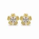 Frost Fratelli Fancy Yellow & White Diamond Flower Earrings FER-2208
