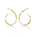 Frost Fratelli Fancy Yellow & White Diamond Gold Earrings FER-1229