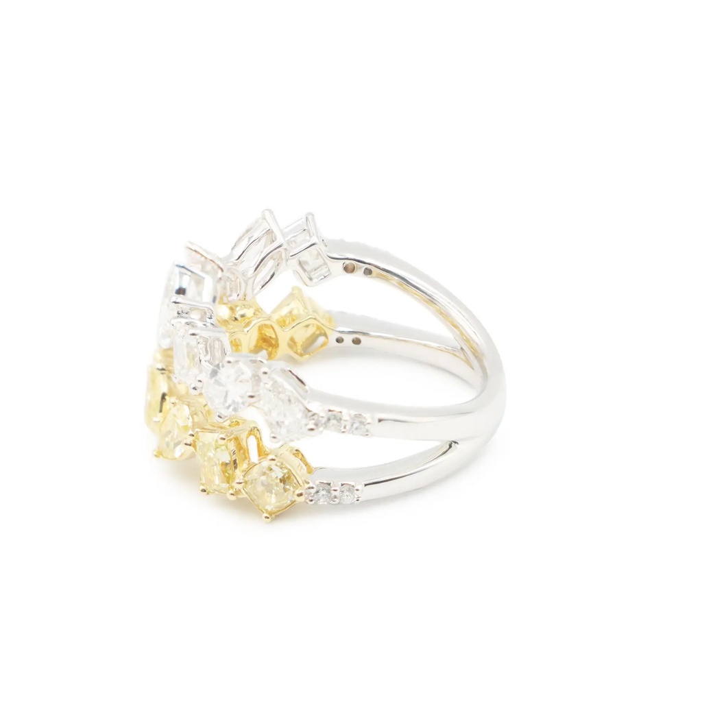Frost Fratelli Fancy Yellow & White Diamond Ring #3