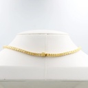 Frost Fratelli Fancy Yellow Diamond Cushion Cut Tennis Necklace FN-1425 #3