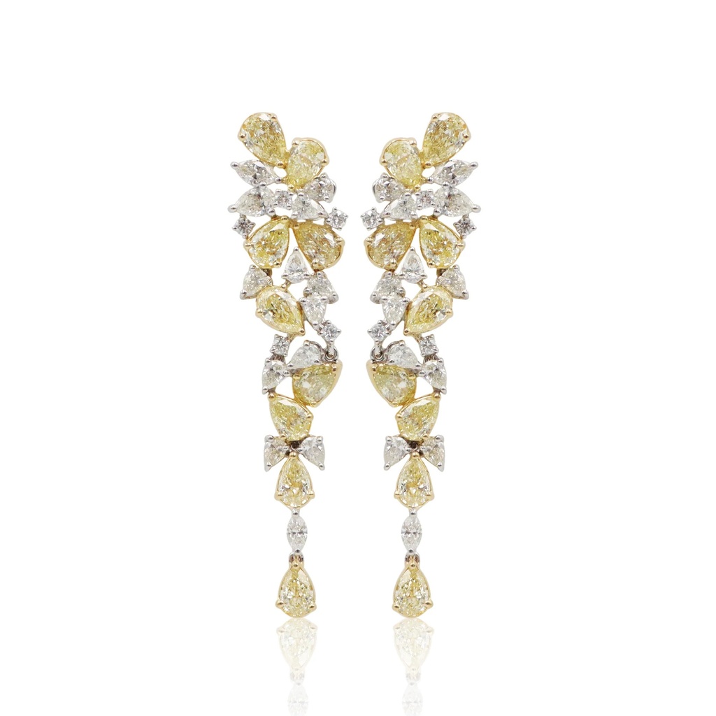 Frost Fratelli Fancy Yellow Diamond Drop Earrings FER-2102