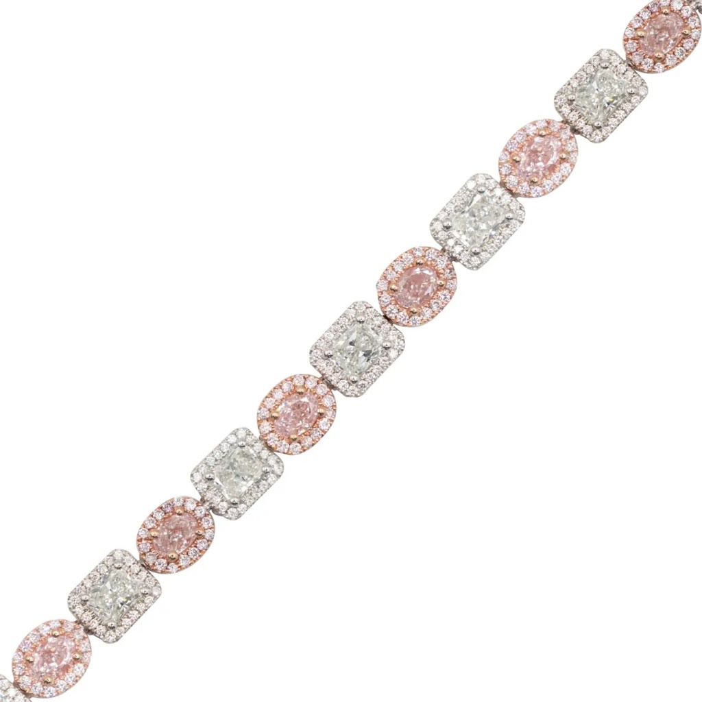 Frost Fratelli Pink & White Diamond Cocktail Bracelet FBR-1497.3