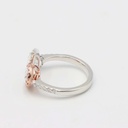 Frost Fratelli Pink & White Diamond Double Pear Ring #2