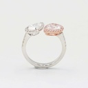 Frost Fratelli Pink & White Diamond Double Pear Ring #4