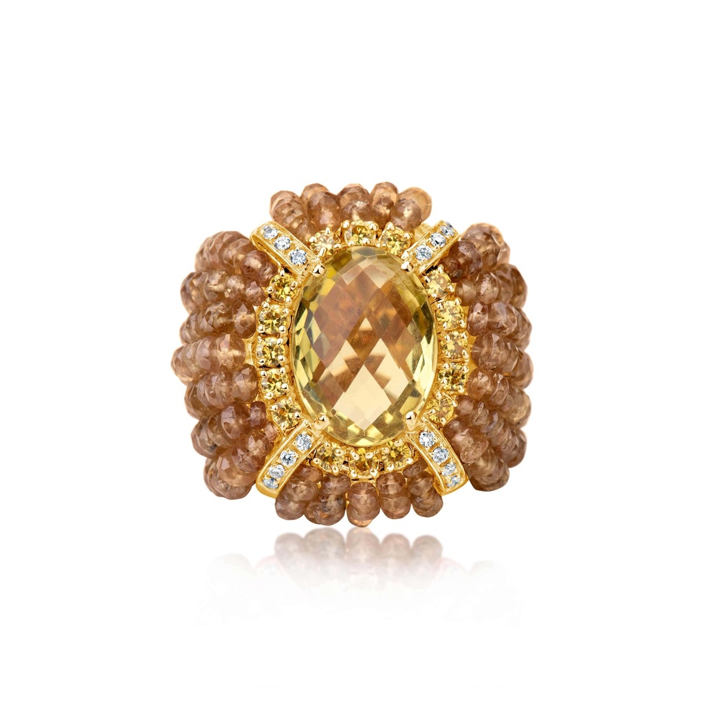 Andreoli Primavera Lemon Quartz Ring R5638