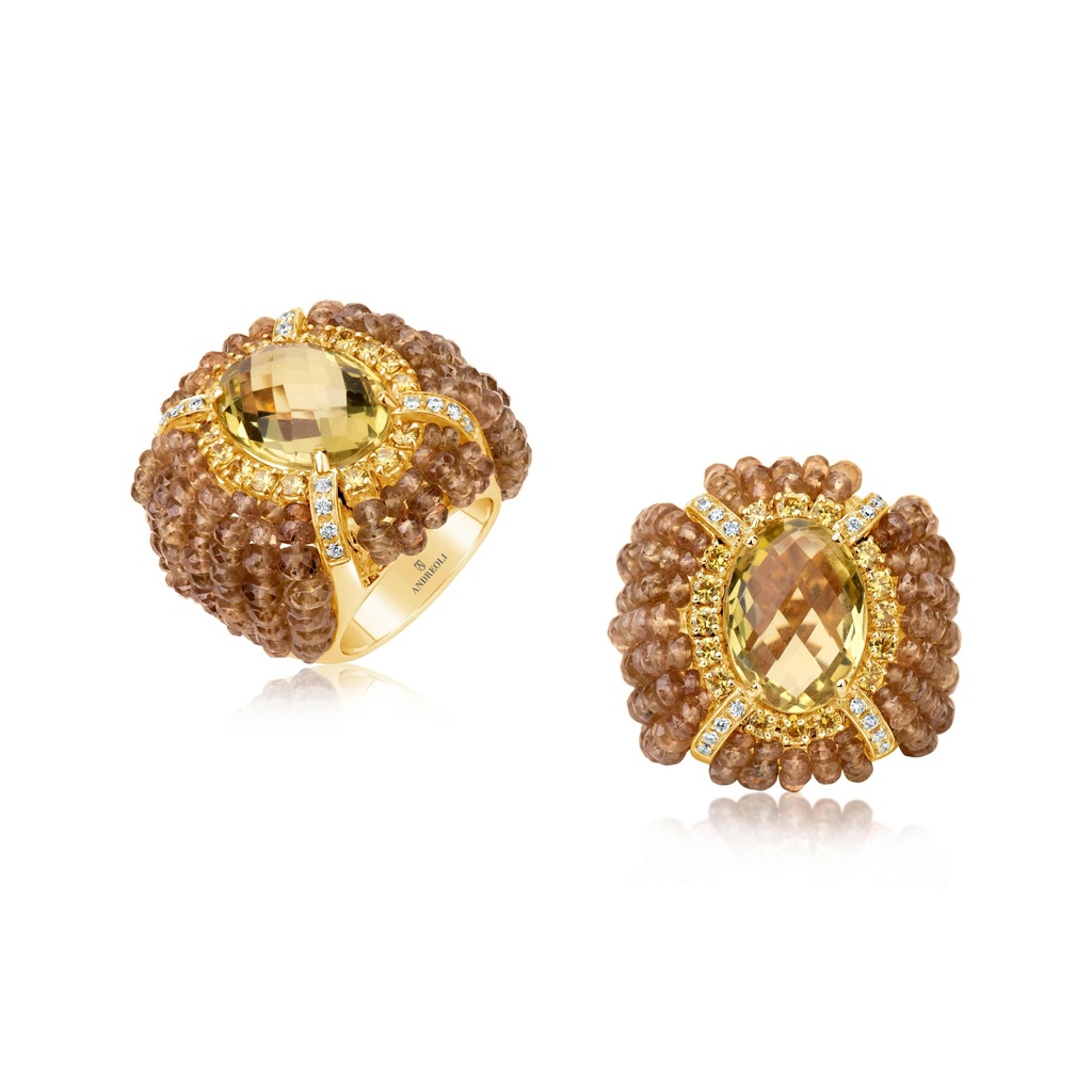 Andreoli Primavera Lemon Quartz Ring R5638 #2