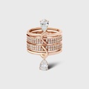 Jany Marcelle Rose Gold Celestial Ring