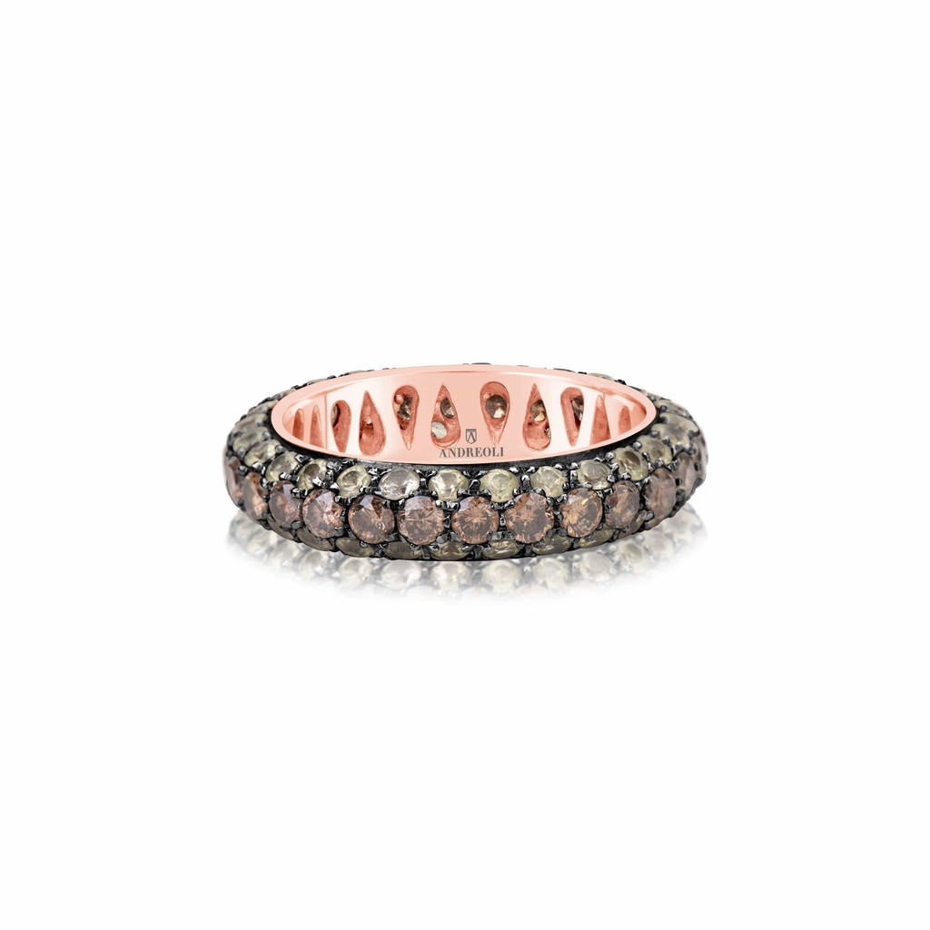 Andreoli Rose Gold Diamond And Sapphire Band R1234 #2