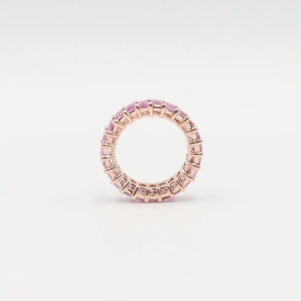 Frost Fratelli Rose Gold Full Pink Sapphire Eternity Ring #2