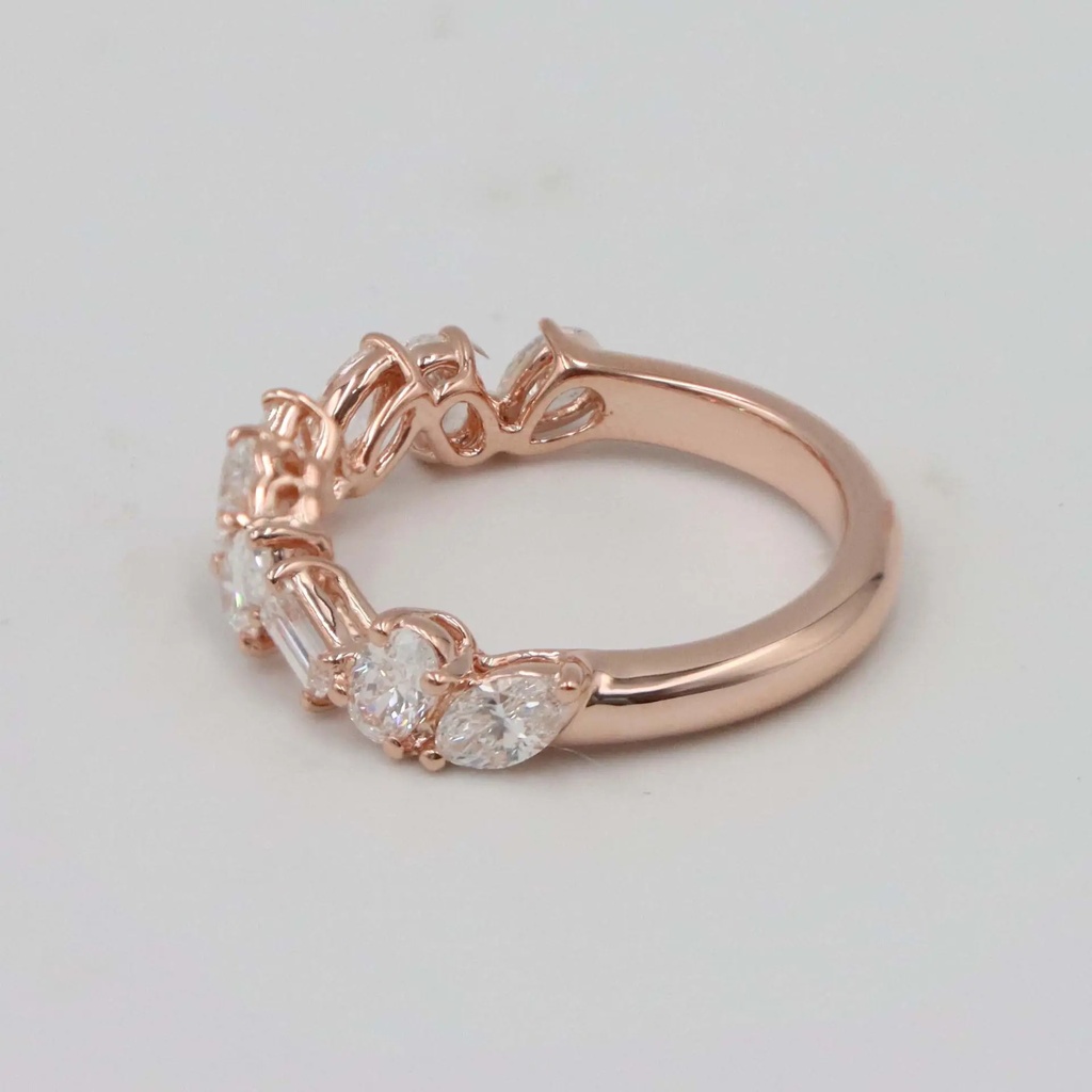 Frost Fratelli Rose Gold Mixed Shape Half Eternity Ring #2
