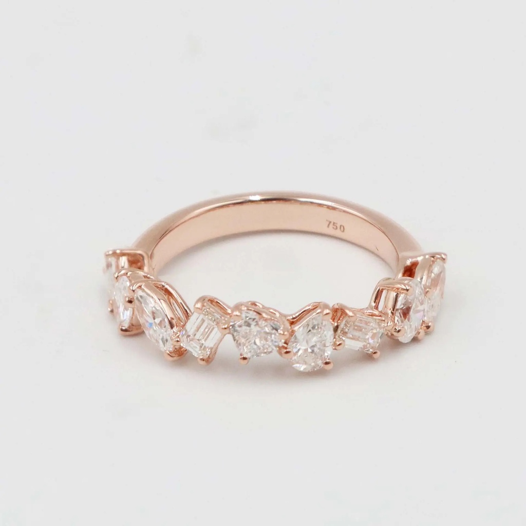 Frost Fratelli Rose Gold Mixed Shape Half Eternity Ring #3