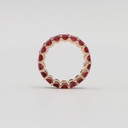 Frost Fratelli Rose Gold Ruby Full Eternity Ring #2
