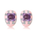 Andreoli White Gold Alia Amethyst Earrings E3810