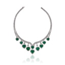 Andreoli White Gold Amore Emerald Necklace N548