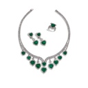 Andreoli White Gold Amore Emerald Necklace N548 #2