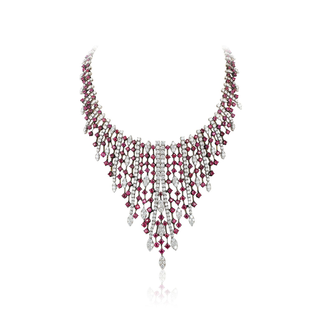 Andreoli White Gold Amóre Fantasy Collar Necklace N3985