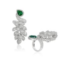 Andreoli White Gold Aria Diamond And Emerald Ring R21297A #2