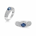 Andreoli White Gold Blue Sapphire Engagement Ring R129 #2