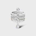 Jany Marcelle White Gold Celestial Ring