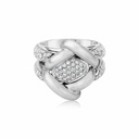 Andreoli White Gold Criss Cross Diamond Ring R2826-8