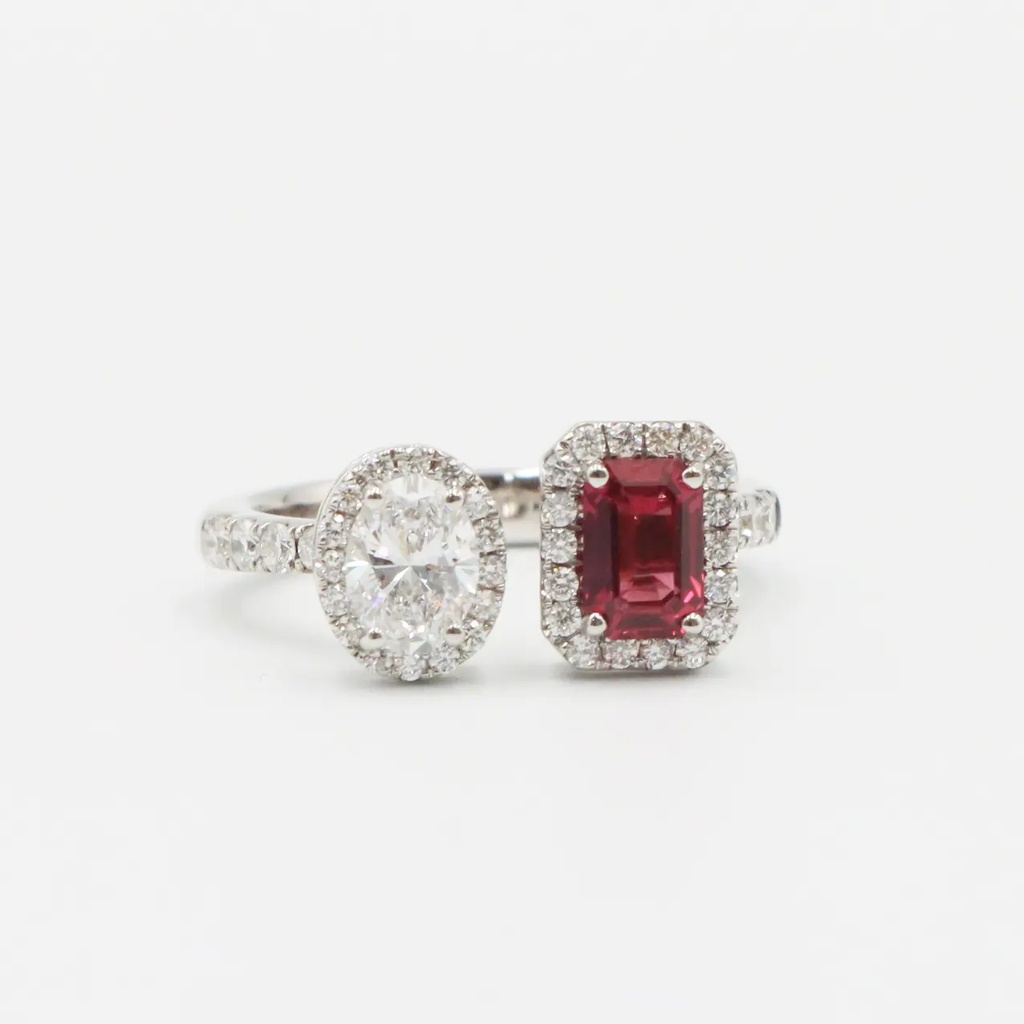 Frost Fratelli White Gold Diamond & Ruby Ring #2