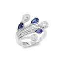 Frost Fratelli White Gold Diamond & Sapphire Cocktail Ring