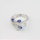 Frost Fratelli White Gold Diamond & Sapphire Cocktail Ring #3