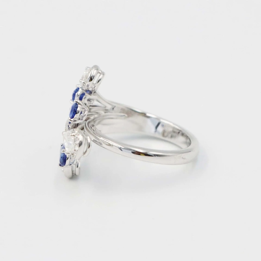 Frost Fratelli White Gold Diamond & Sapphire Cocktail Ring #4