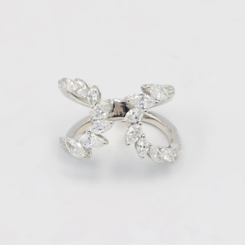 Frost Fratelli White Gold Diamond Cocktail Ring #4