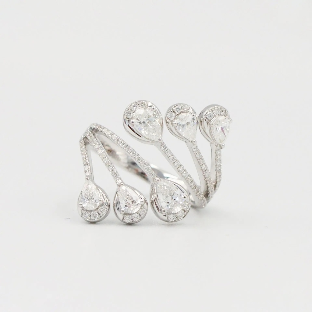 Frost Fratelli White Gold Diamond Cocktail Ring #2