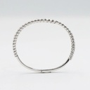 Frost Fratelli White Gold Diamond Emerald Cut Crosover Bangle RAB-10076 #2