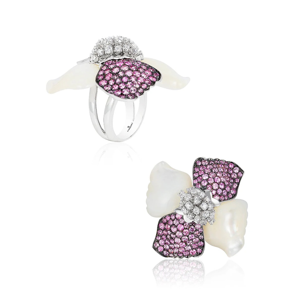 Andreoli White Gold Galassia Bloom Ring R-PDA315-2 #2