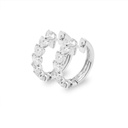 Frost Fratelli White Gold Heart Shape Diamond Hoop Earrings EAER-1819