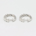 Frost Fratelli White Gold Heart Shape Diamond Hoop Earrings EAER-1819 #2