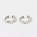 Frost Fratelli White Gold Heart Shape Diamond Hoop Earrings EAER-1819 #3
