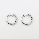 Frost Fratelli White Gold Heart Shape Diamond Hoop Earrings EAER-1819 #4