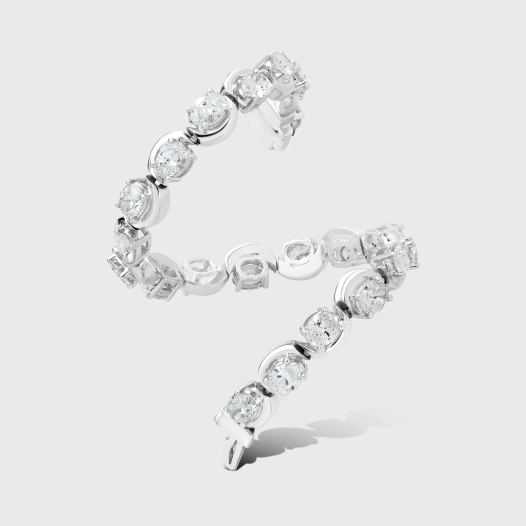 Jany Marcelle White Gold La Vague Bracelet