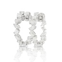 Frost Fratelli White Gold Mixed Cut Diamond Hoop Earrings RAER-11118.1