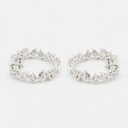 Frost Fratelli White Gold Mixed Cut Diamond Hoop Earrings RAER-11118.1 #2