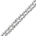 Frost Fratelli White Gold Mixed Cut Diamond Tennis Bracelet EABR-1477.1