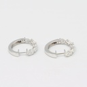 Frost Fratelli White Gold Pear Shape Hoop Earrings EAER-1836 #2