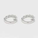 Frost Fratelli White Gold Pear Shape Hoop Earrings EAER-1836 #3